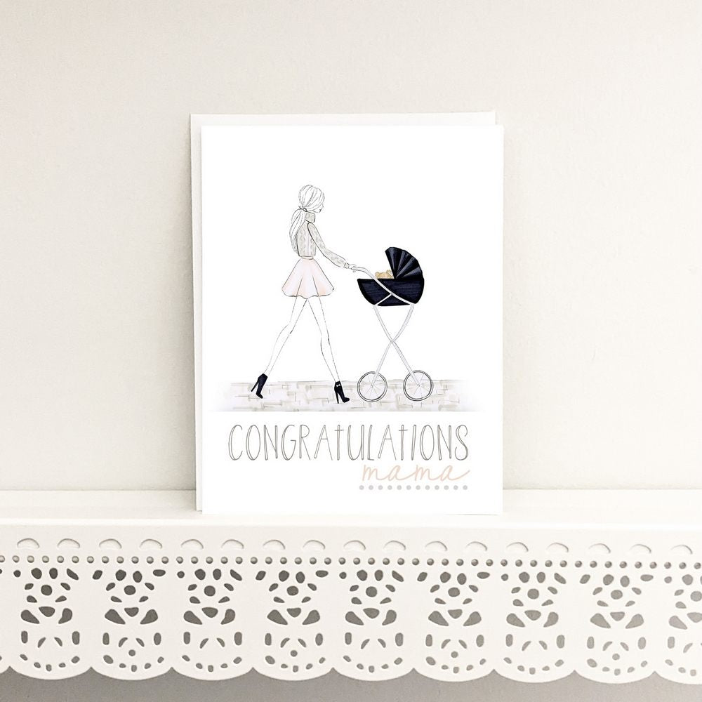 Stylish Stroller | Congratulations Mama | Card