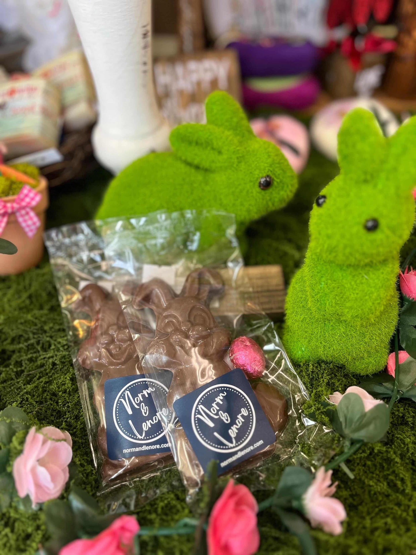 Norm & Lenore~ Milk Chocolate Easter Happy Bunny