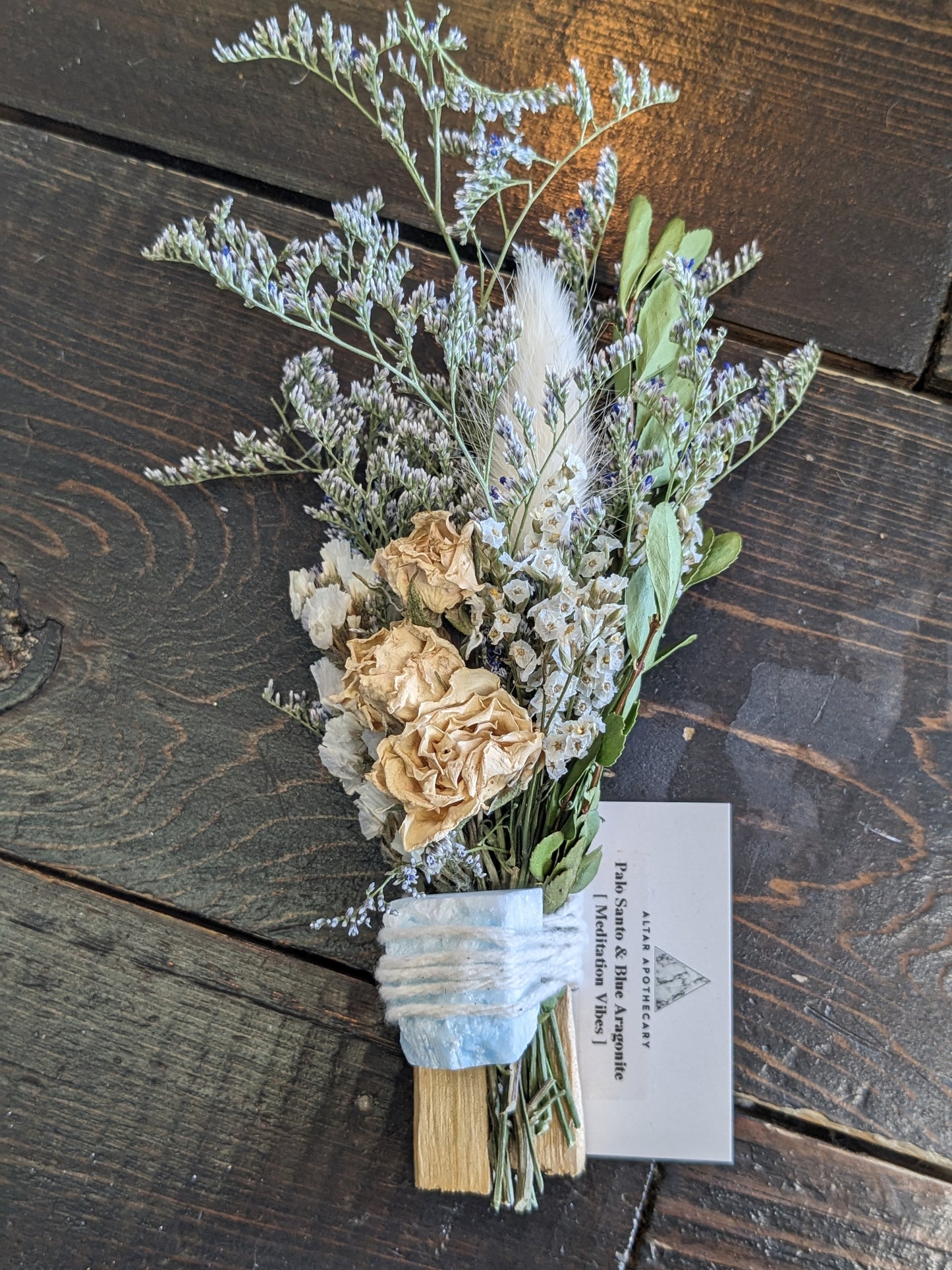 Blue Argonite | Meditation Vibes | Palo Santo Bundle