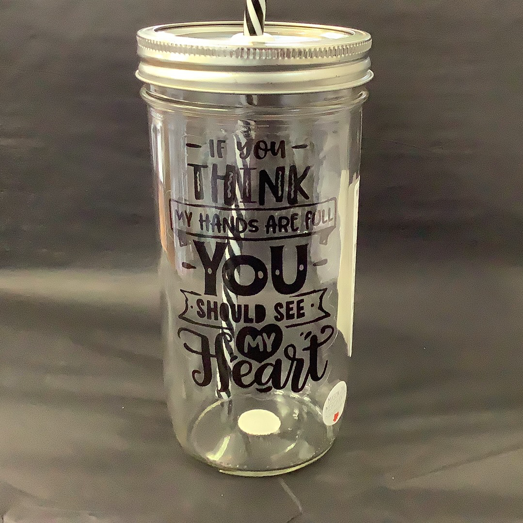 Mason Jar Merchant - Cup With Straw