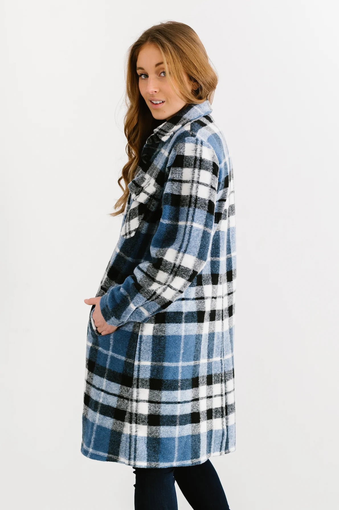 The Roster - Club Confidence Shacket - Glacier Blue