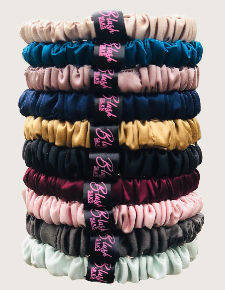 Blush Silks - 100% Mulberry Silk Scrunchies - Champagne