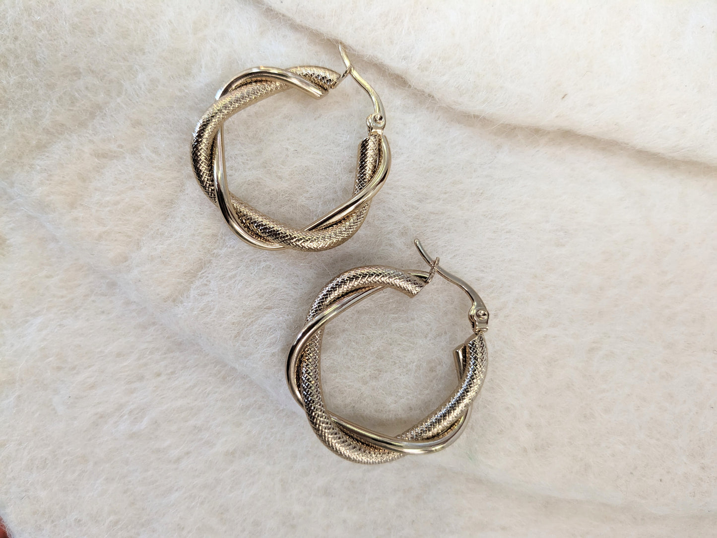 Wildflower Designs - Braided Golden Hoops