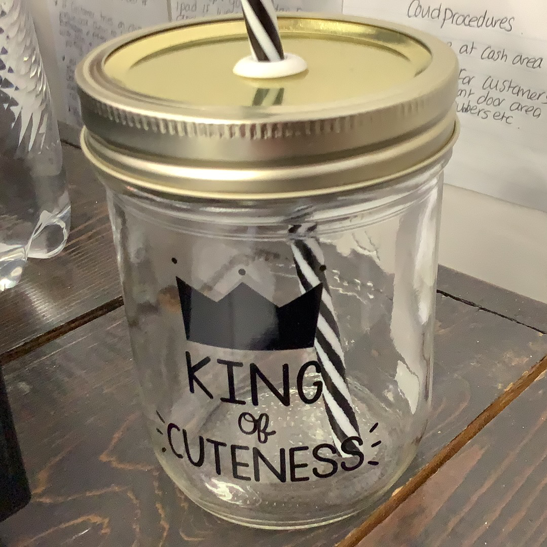 Mason Jar Merchant - Cup With Straw