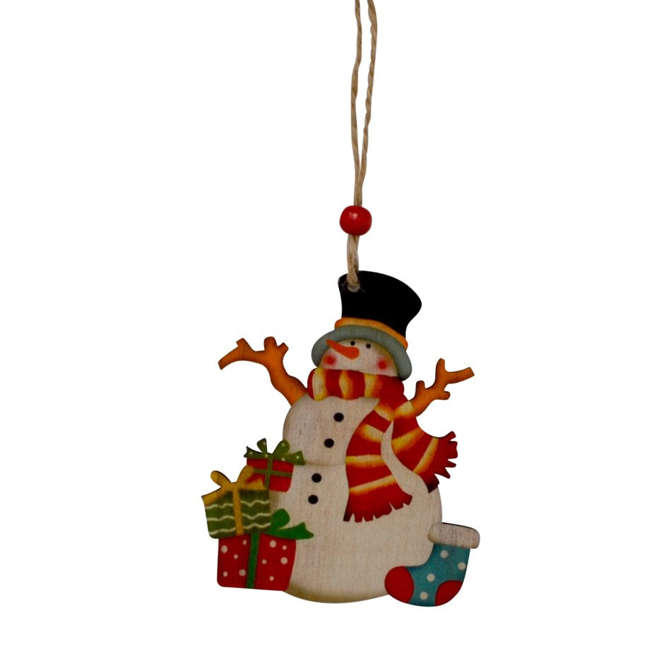 Town & Country - Wooden Ornament - Snowman