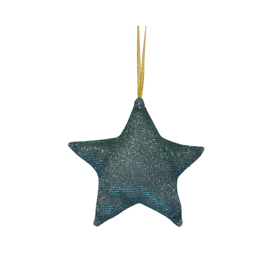 Town & Country - Plush Ornament - Star Blue Green