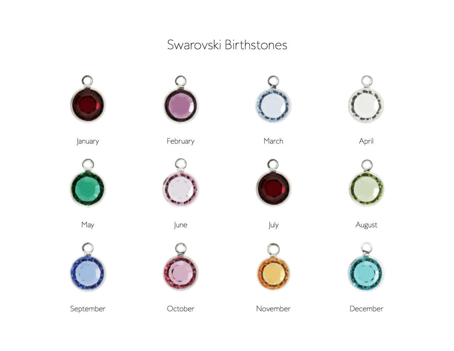 Courtney Rai Dawn - Birthstone Charms - Rose Gold