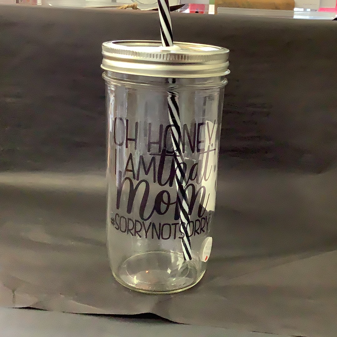 Mason Jar Merchant - Cup With Straw