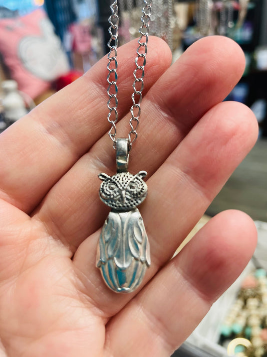 Teaspoon Memories - Owl Pendant