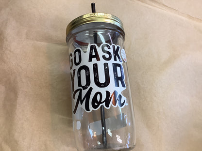 Mason Jar Merchant - Cup With Straw