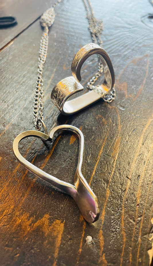 Teaspoon Memories - Large Heart Pendant