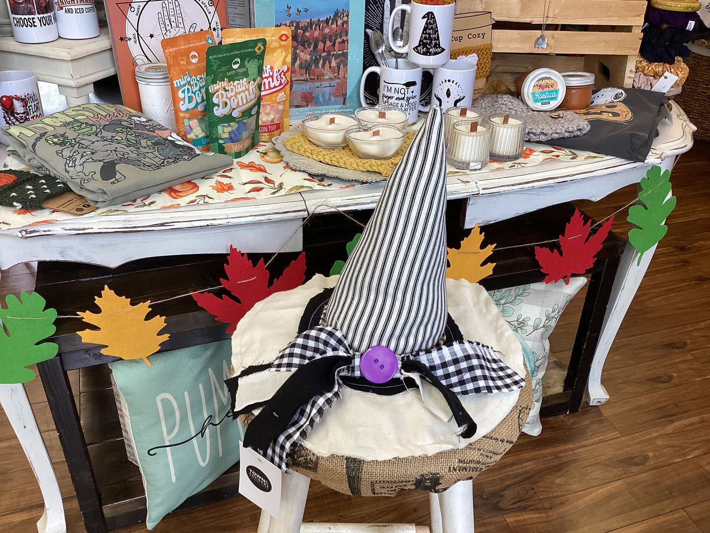 Handmade witches hats.