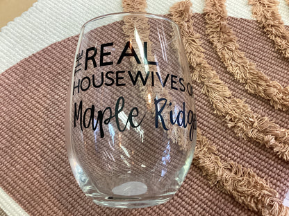 Town & Country -Stemless Wine Glass