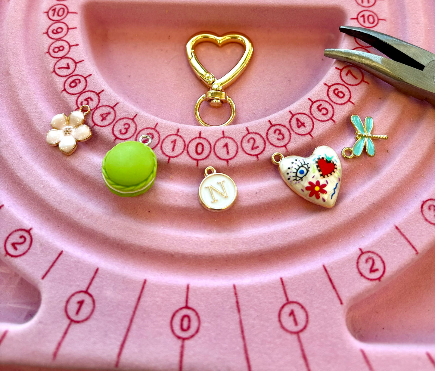 Charm Bar Keychain-Heart