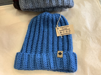 Gingersnaps Crochet - Adult Ribbed Beanie