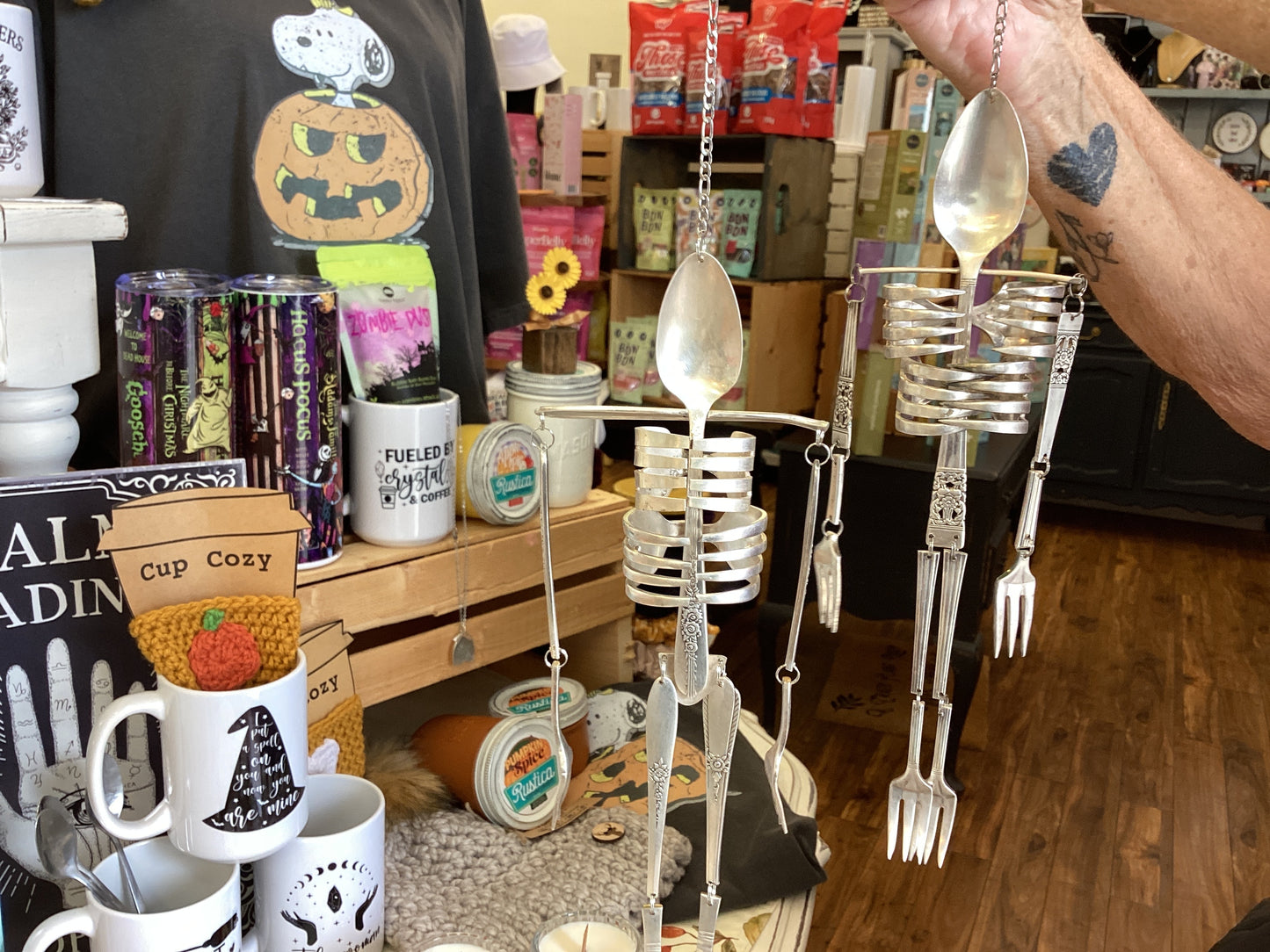 Teaspoon memories ~ Skeleton wind chime