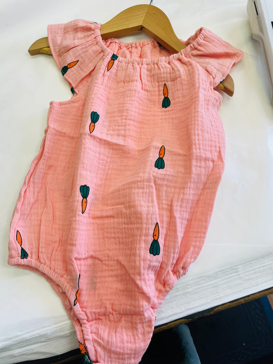 Peach carrot onsie