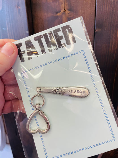 Teaspoon memories ~ Fathers days keychain