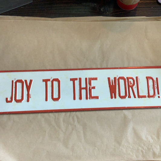 Vintage Joy to the World Street Sign