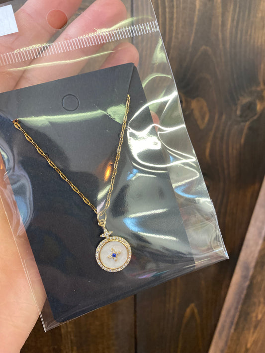 Town & Country - Blue Eyed Sun Pendant Necklace