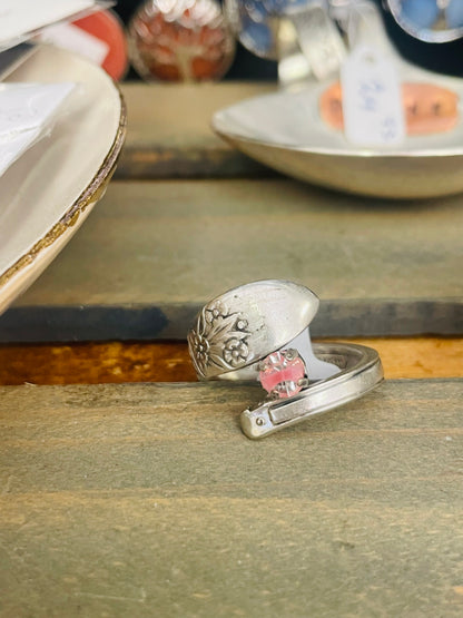 Teaspoon Memories ~ rhinestone rings