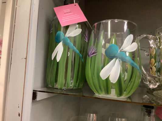 CC Crafts - Stemless Dragon Fly Wineglass