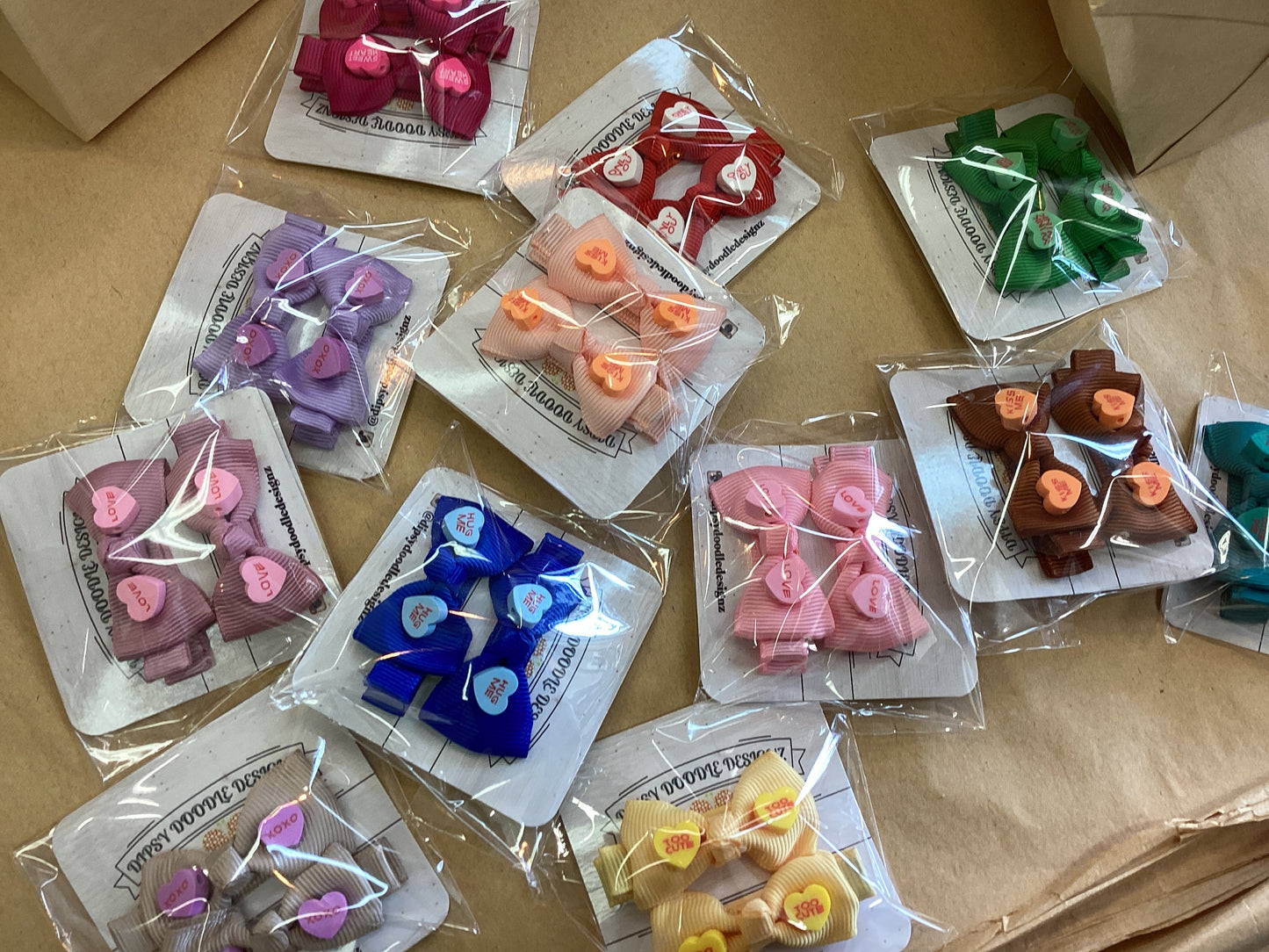 Dipsy doodle designz ~ Valentines hair clips