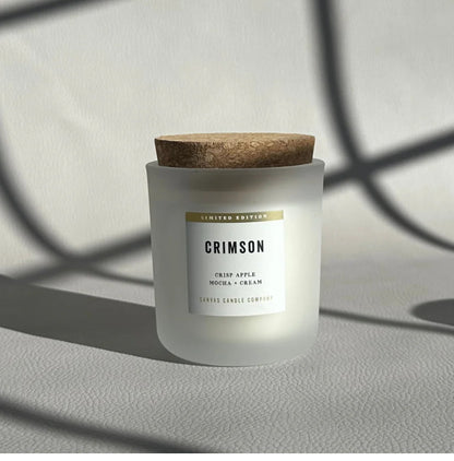 Canvas candle co~ Crimson