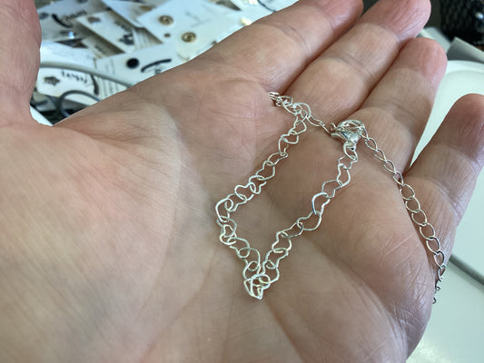 Kids thin heart bracelets for charm bar