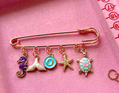 Charm bar large 5 loop pin.