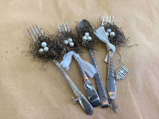 Teaspoon memories ~ Birds nest spoons
