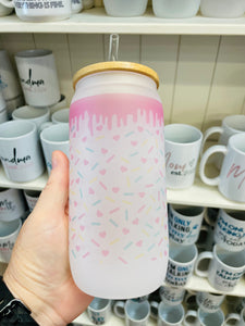 Pier Prints - Sprinkles Frosted Glass Tumbler