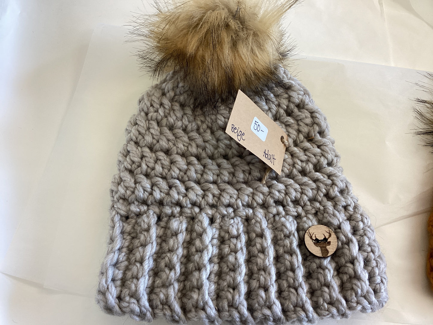 Gingersnaps Crochet - Adult Pom Toque