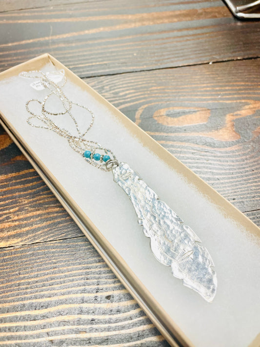 Teaspoon Memories - Sterling Feather Pendant