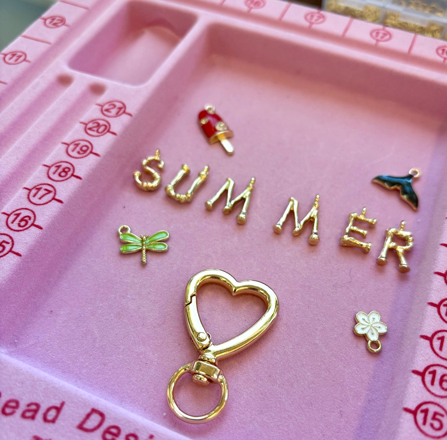Charm Bar Keychain-Heart