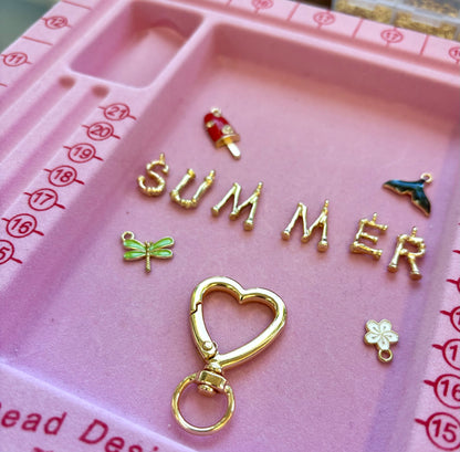 Charm Bar Keychain-Heart