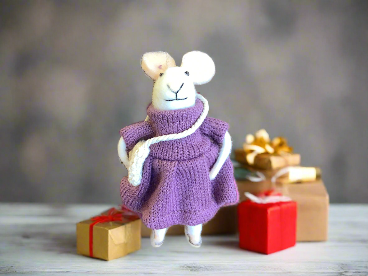 Indaba - Craft Fair Carla Mouse Holiday Ornament