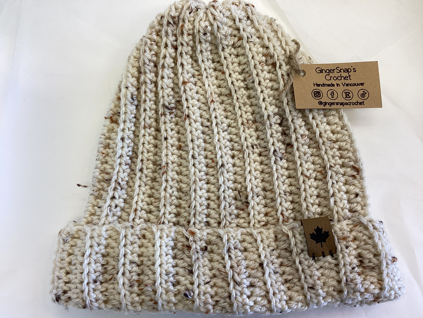 Gingersnaps Crochet - Adult Ribbed Beanie