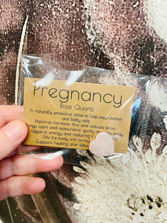Town & Country - Pregnancy Rose Quartz Heart