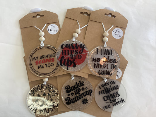 Connie’s Craft Corner- Rear View Mirror Car Charms