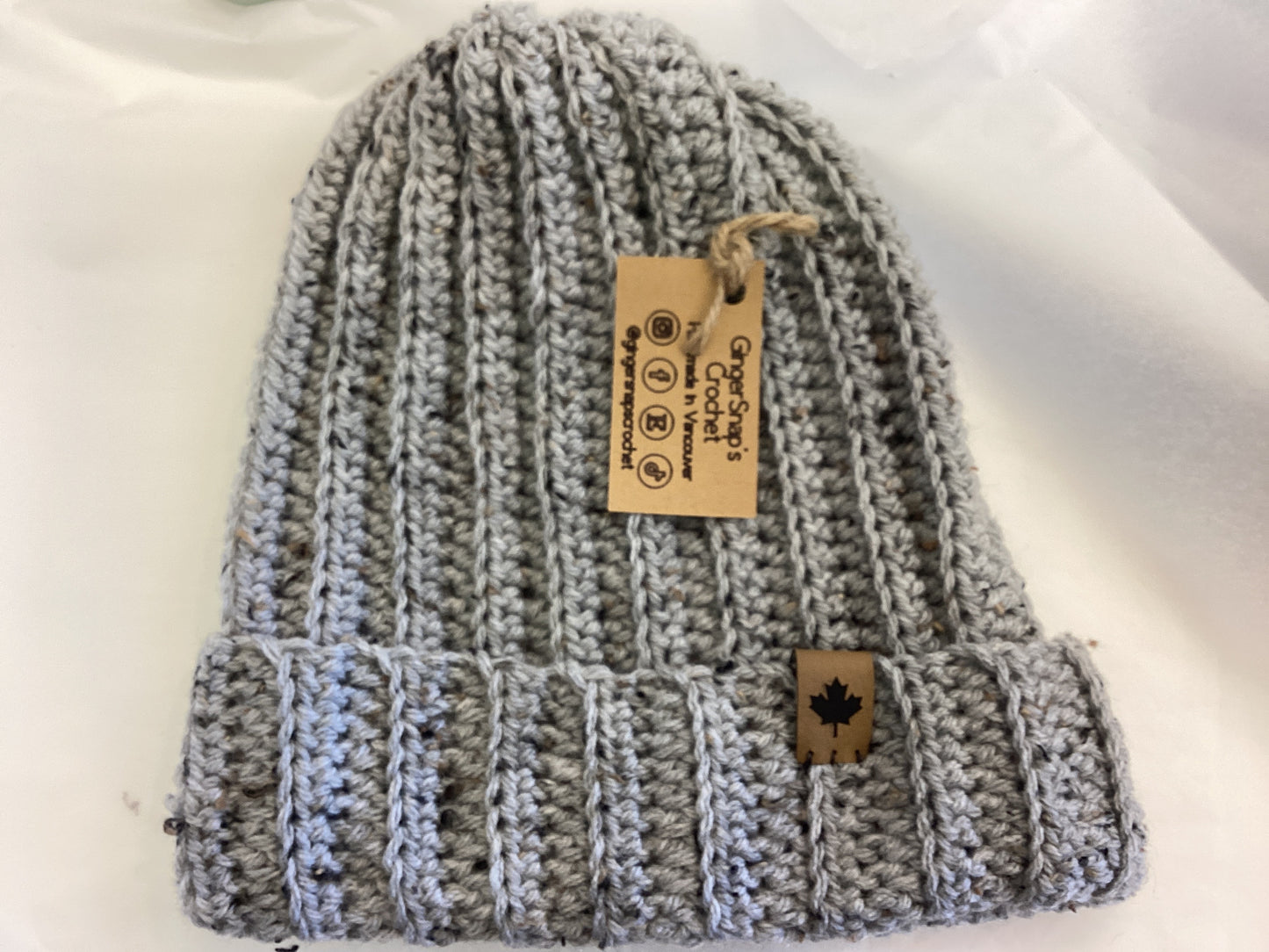 Gingersnaps Crochet - Adult Ribbed Beanie