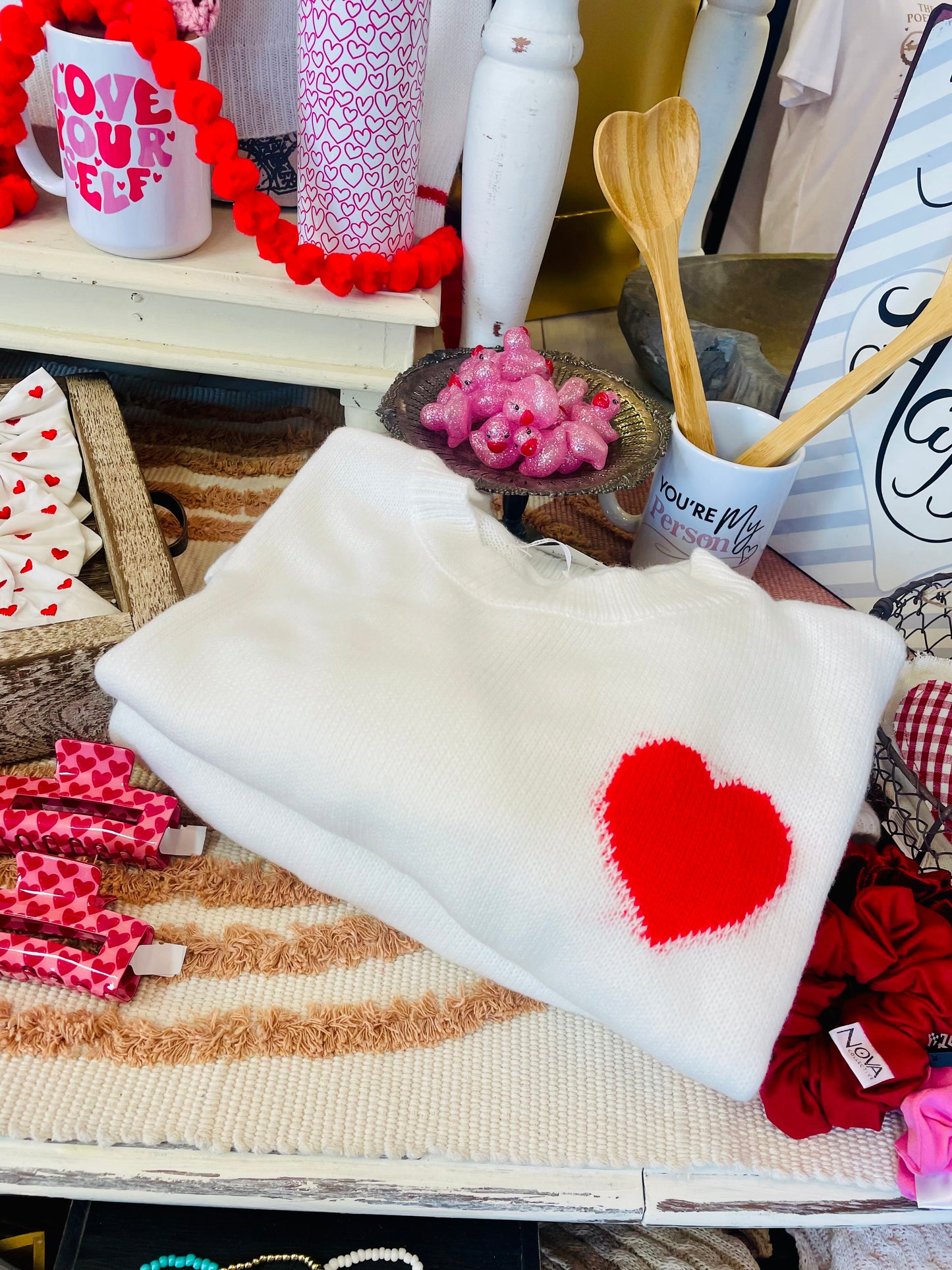 Town & Country - Ladies Valentines Heart Sweater