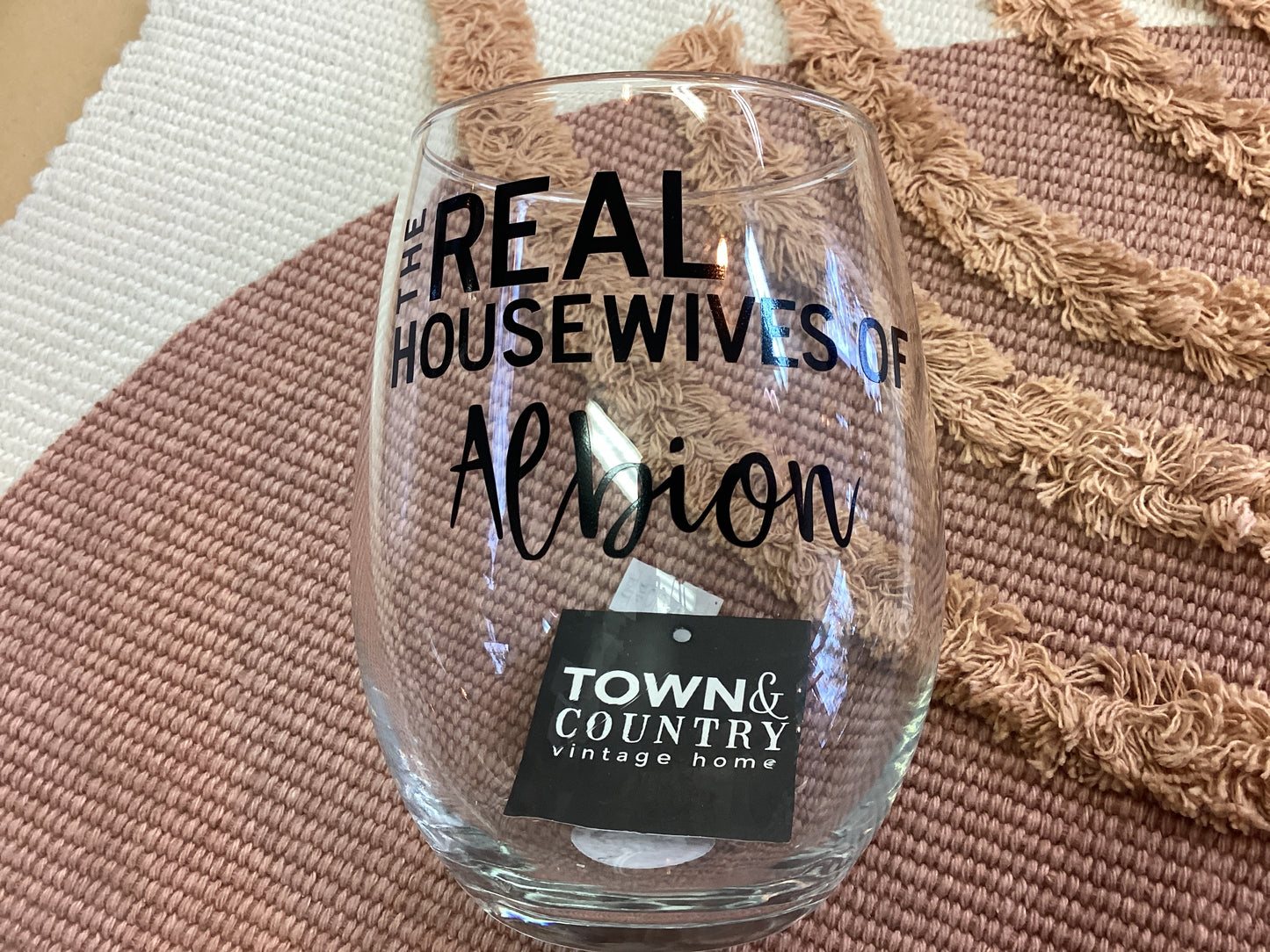 Town & Country -Stemless Wine Glass