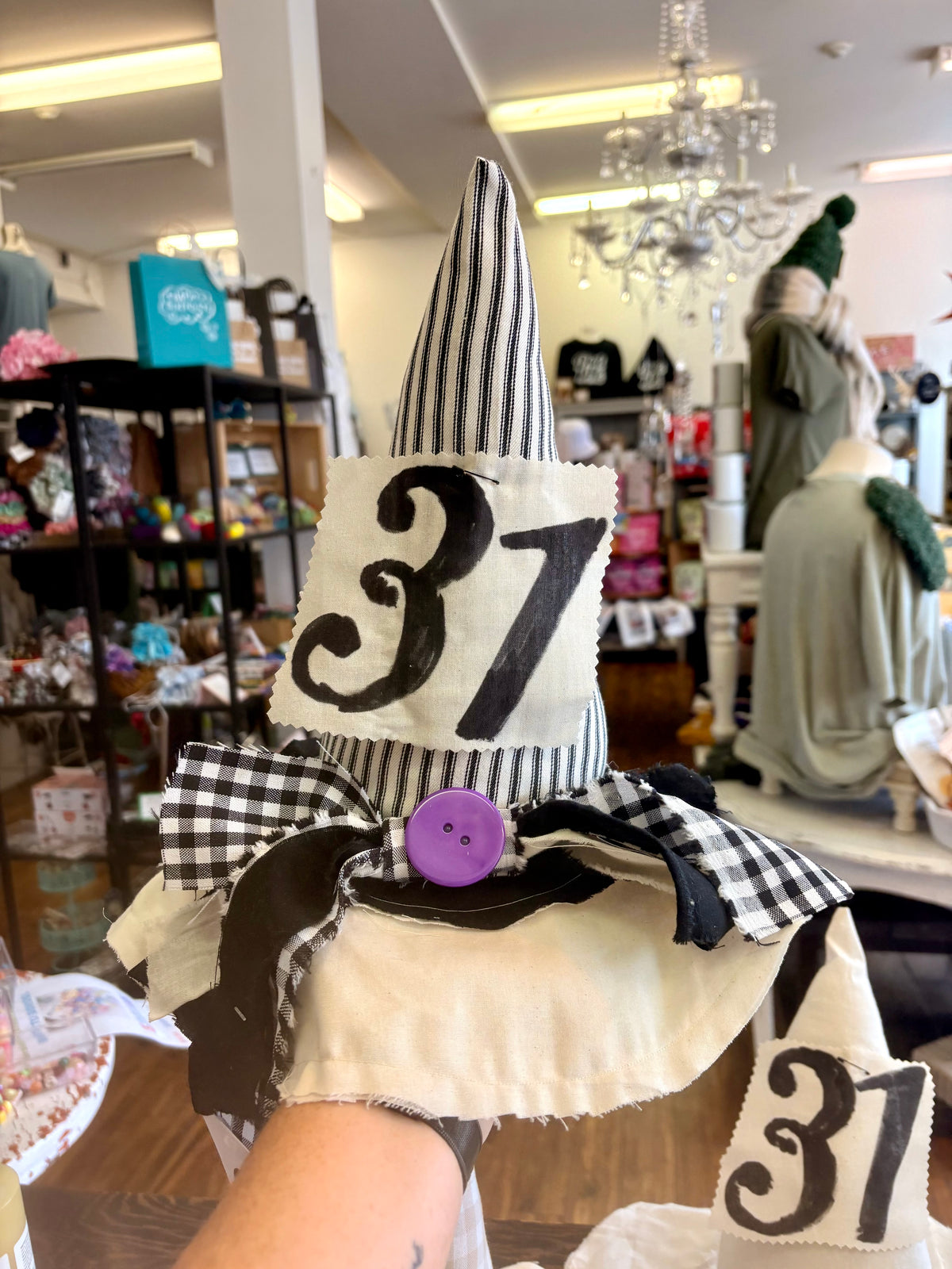 Handmade witches hats.