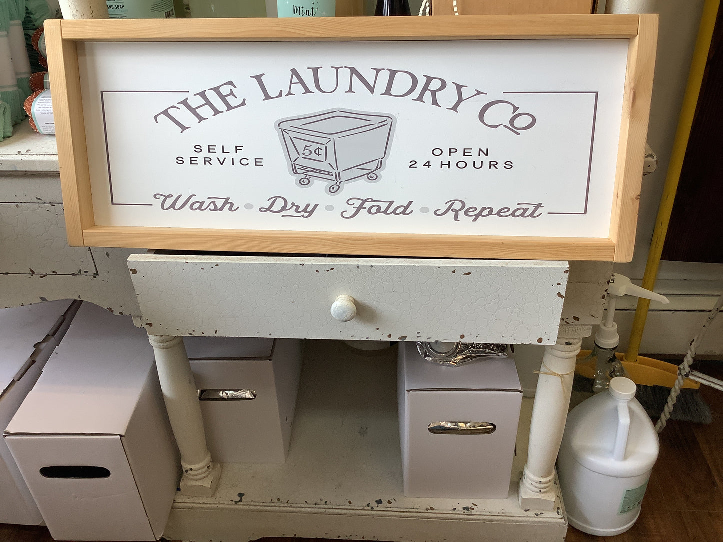 Town & Country- Laundry Sign