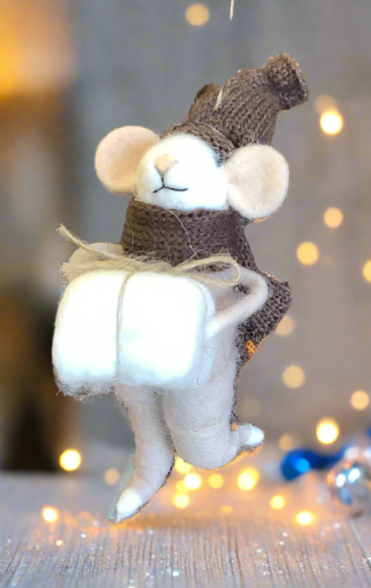 Indaba - Skating Sidney Mouse Holiday Ornament