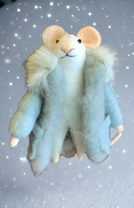 Indaba - Super Puff Sofie Mouse Holiday Ornament