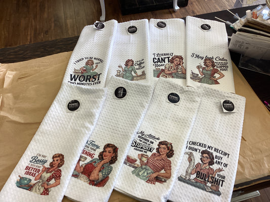 Retro tea towels