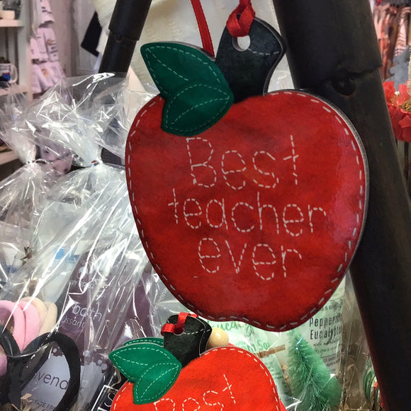 One Crafty Keeper - Best Teacher Ever Ornament