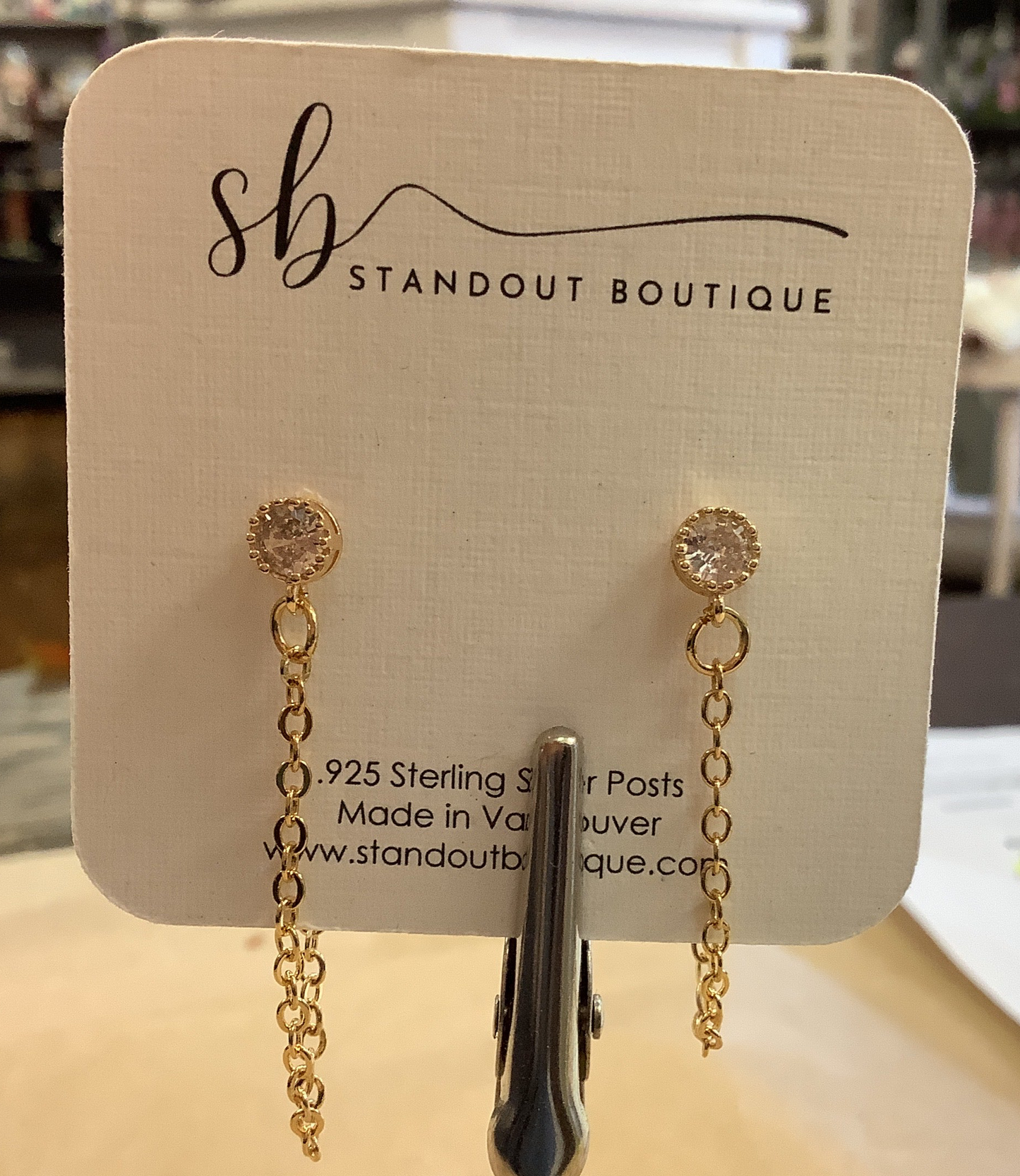 Standout Boutique - Zirconia Chain Earrings